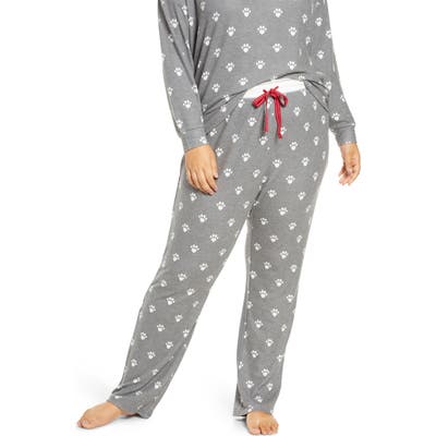 Plus Size Pj Salvage Animal Lover Pajama Pants, Grey