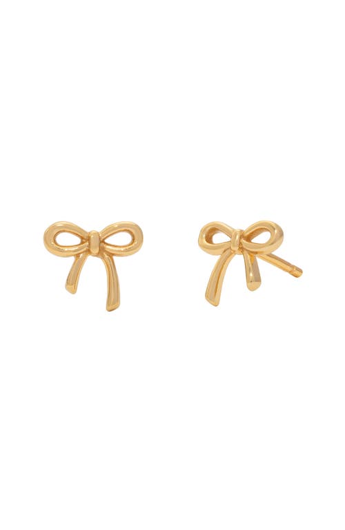 Bow Stud Earrings in Gold