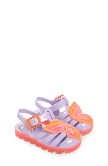 Shop Sophia Webster Kids' Butterfly Jelly Sandal In Lilac/pink