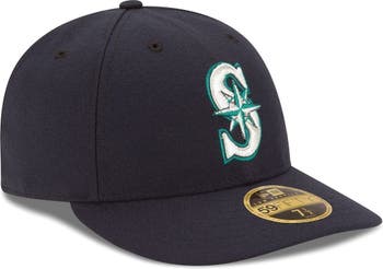 Men's New Era Seattle Mariners Black & White Low Profile 59FIFTY Fitted Hat