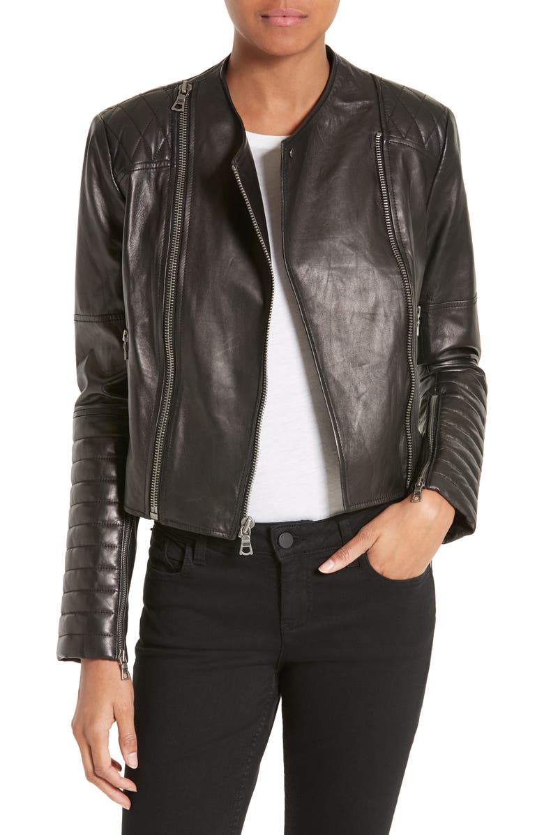 Alice + Olivia Gamma Leather Jacket | Nordstrom