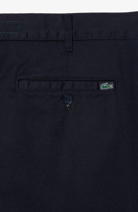 Shop Lacoste Slim Fit Stretch Cotton Chinos In Hde Abysm