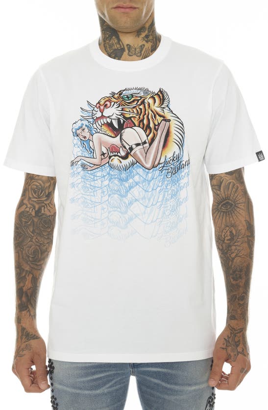 Shop Cult Of Individuality Crewneck Graphic Tee In White