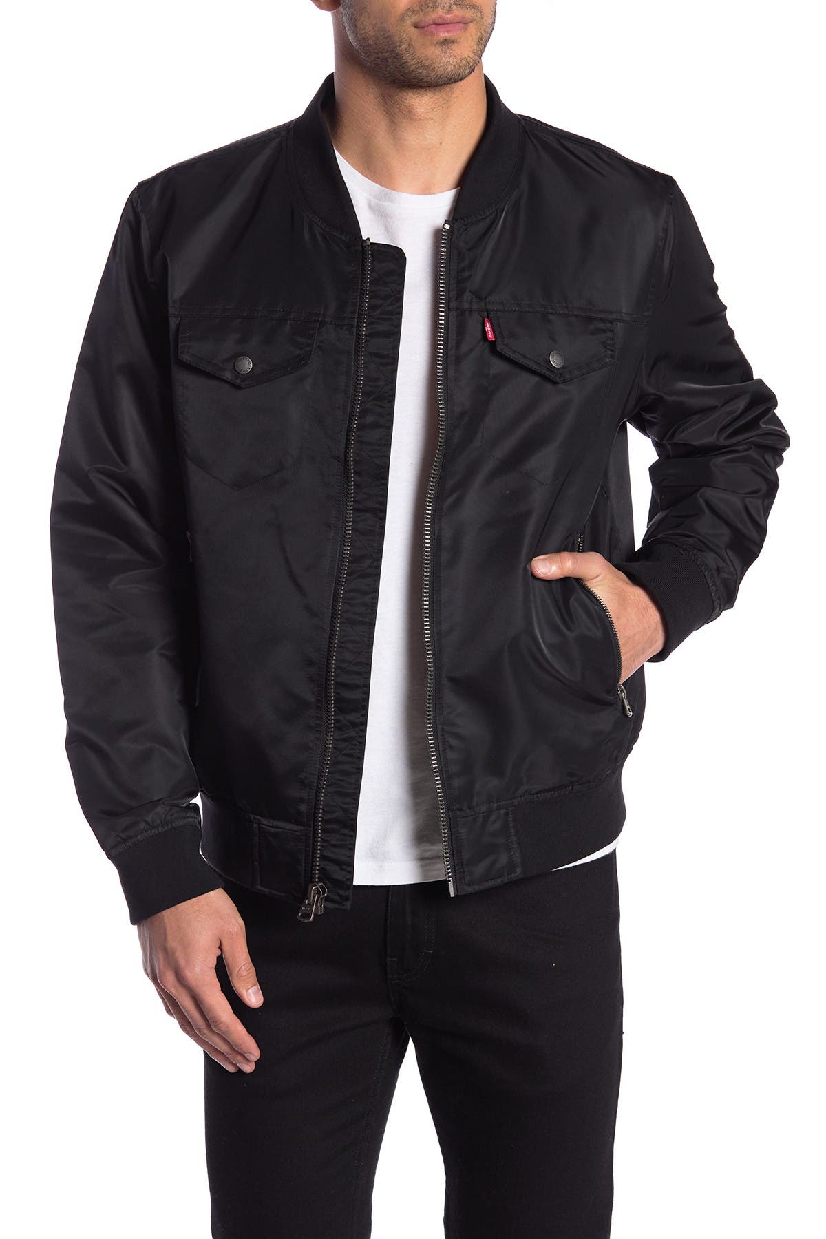 levi's bomber jacket black