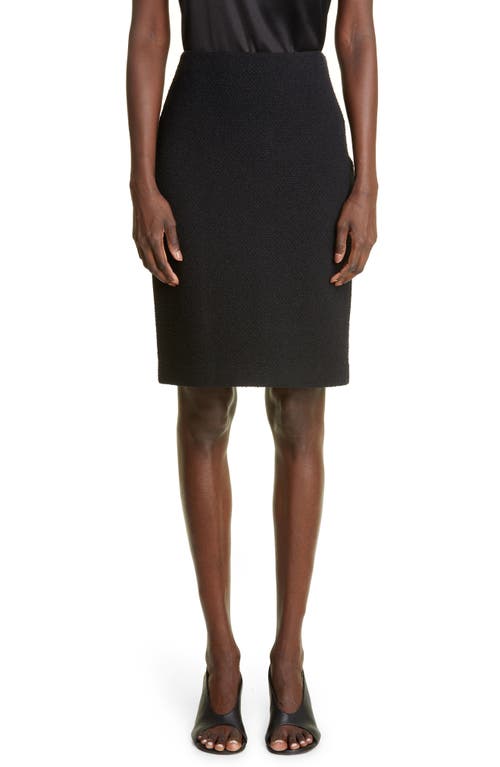 St. John Collection Comact Bouclé Knit Skirt Black at Nordstrom,