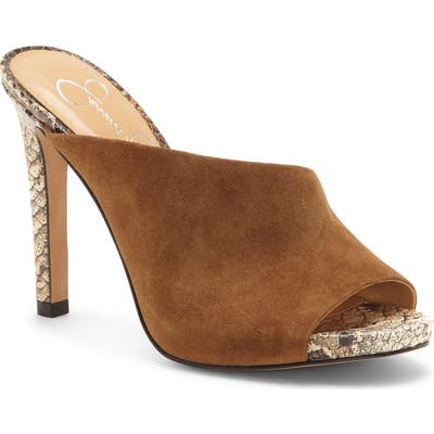 Jessica Simpson Ryanne Slide Sandal, Brown