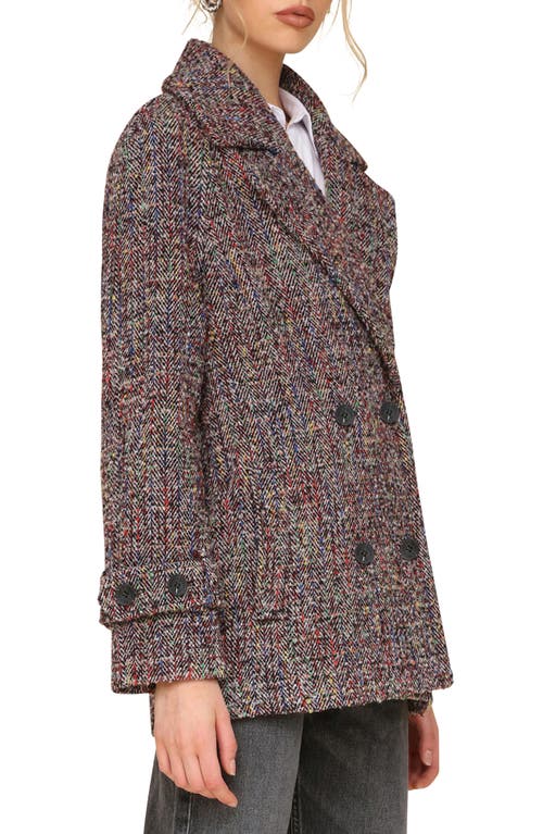 AVEC LES FILLES AVEC LES FILLES HERRINGBONE PEACOAT 