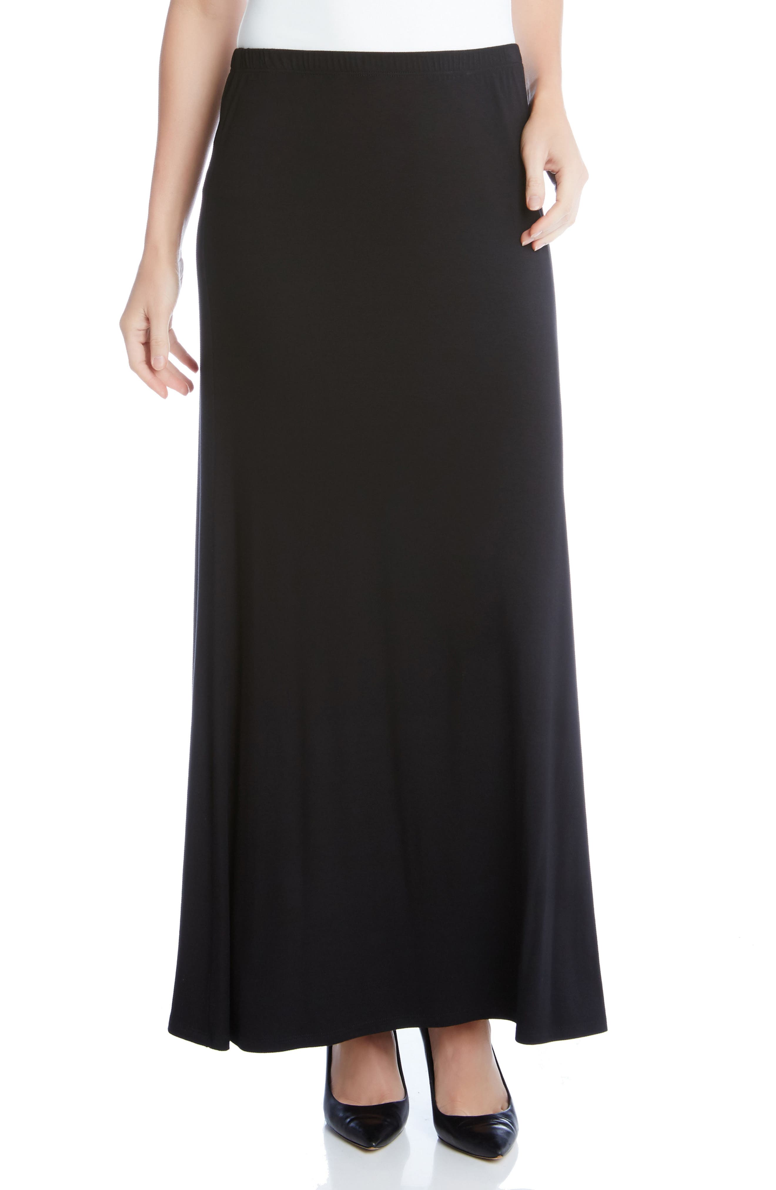 formal black skirt long