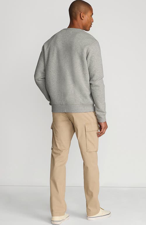 Lands' End Long Sleeve Serious Sweats Crewneck Sweatshirt In Gray Heather