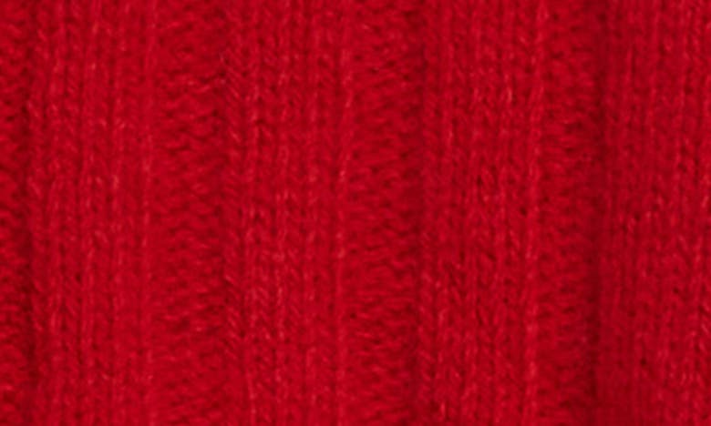 Shop Molly Goddard Bow Shoulder Rib Wool Cardigan In Red