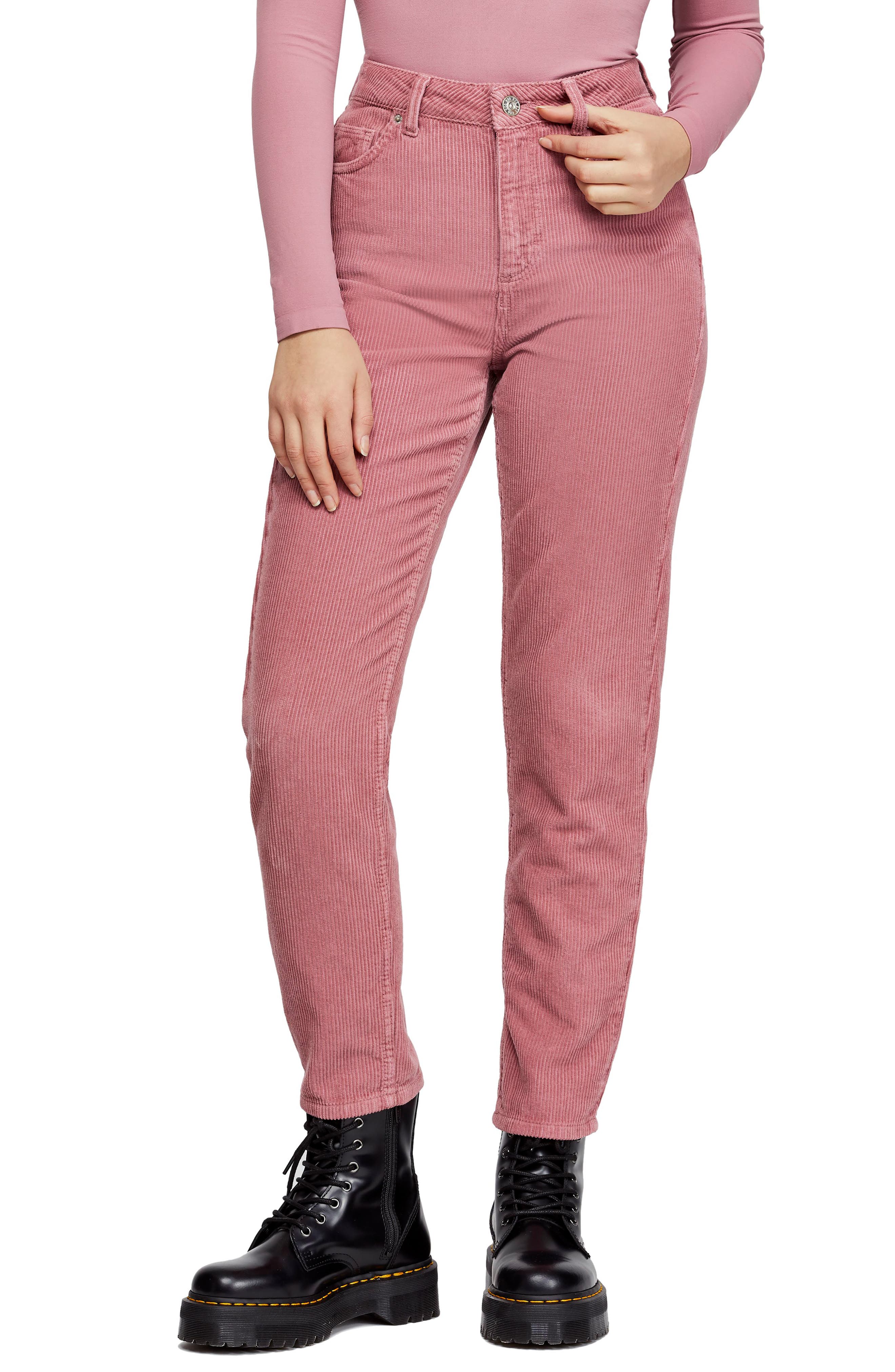 bdg pink corduroy mom jeans