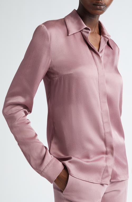 MICHAEL KORS MICHAEL KORS HANSEN CHARMEUSE BUTTON-UP SHIRT 