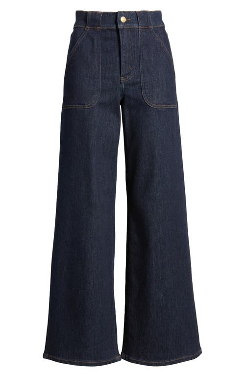 Shop Frame Modern High Waist Wide Leg Jeans In Rinse