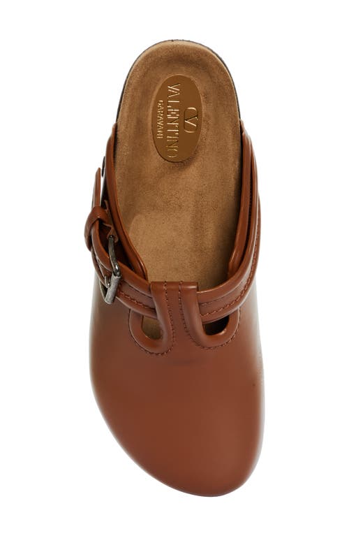 Shop Valentino Garavani Sabot Mule In Tobacco/sigaro