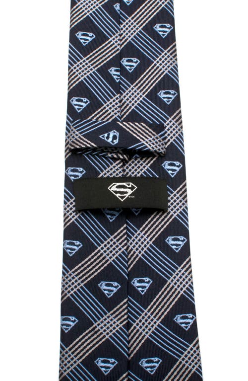 Cufflinks, Inc . Superman Shield Silk Tie In Grey/navy