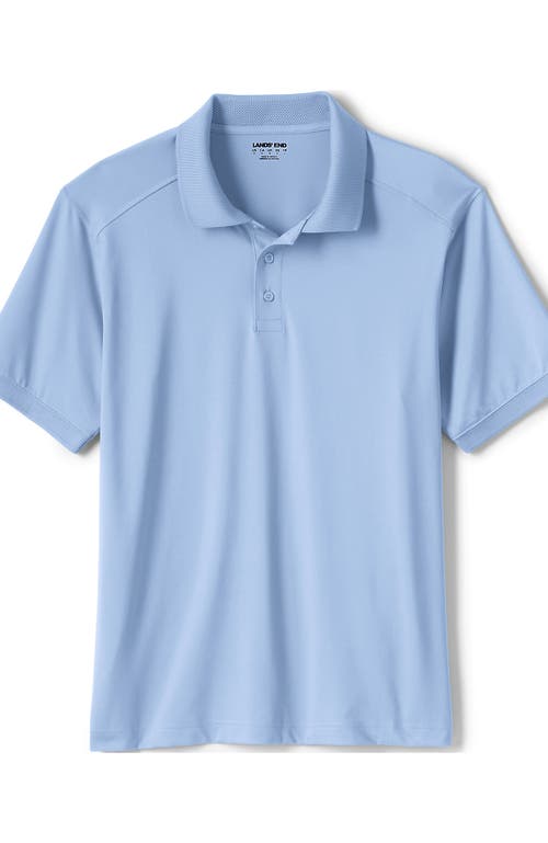 Shop Lands' End School Uniform Young  Short Sleeve Rapid Dry Polo Shirt In Blue