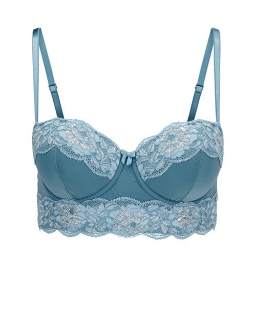 Adore Me Mavis Contour Balconette Bra In Floral Blue