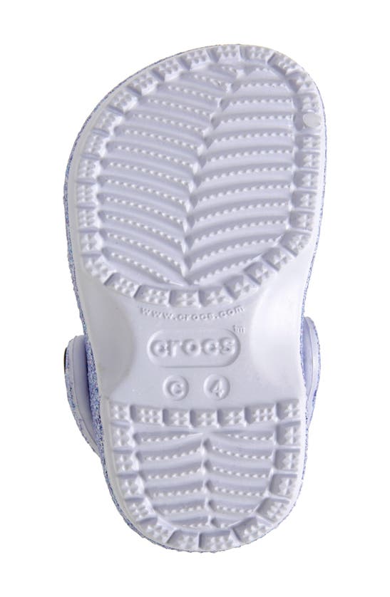 Shop Crocs Kids' Classic Glitter Clog In Frosted Glitter