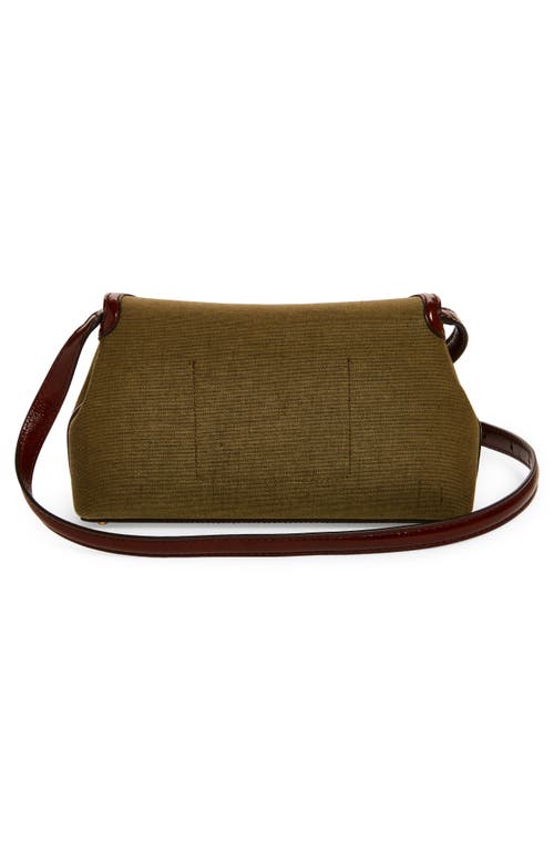 Totême Toteme T-lock Canvas Top Handle Bag In Khaki Green