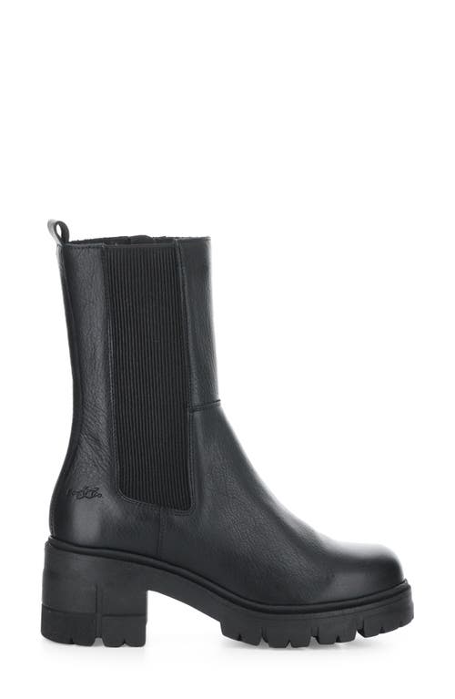 Bos. & Co. Brunas Waterproof Chelsea Boot In Black Feel/elastic