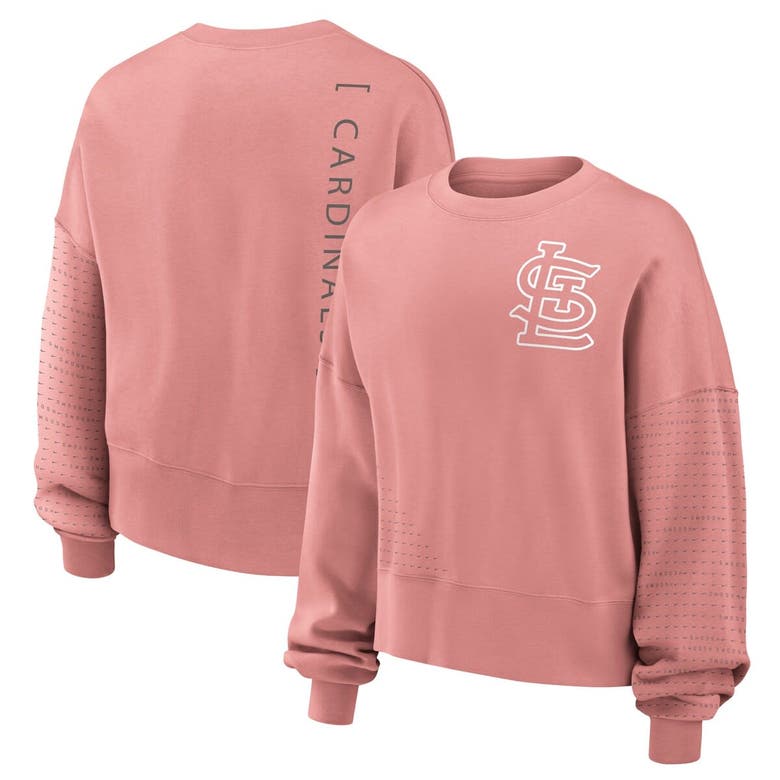 NIKE NIKE PINK ST. LOUIS CARDINALS STATEMENT PULLOVER SWEATSHIRT