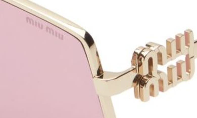 Shop Miu Miu 69mm Oversize Shield Sunglasses In Pale Gold