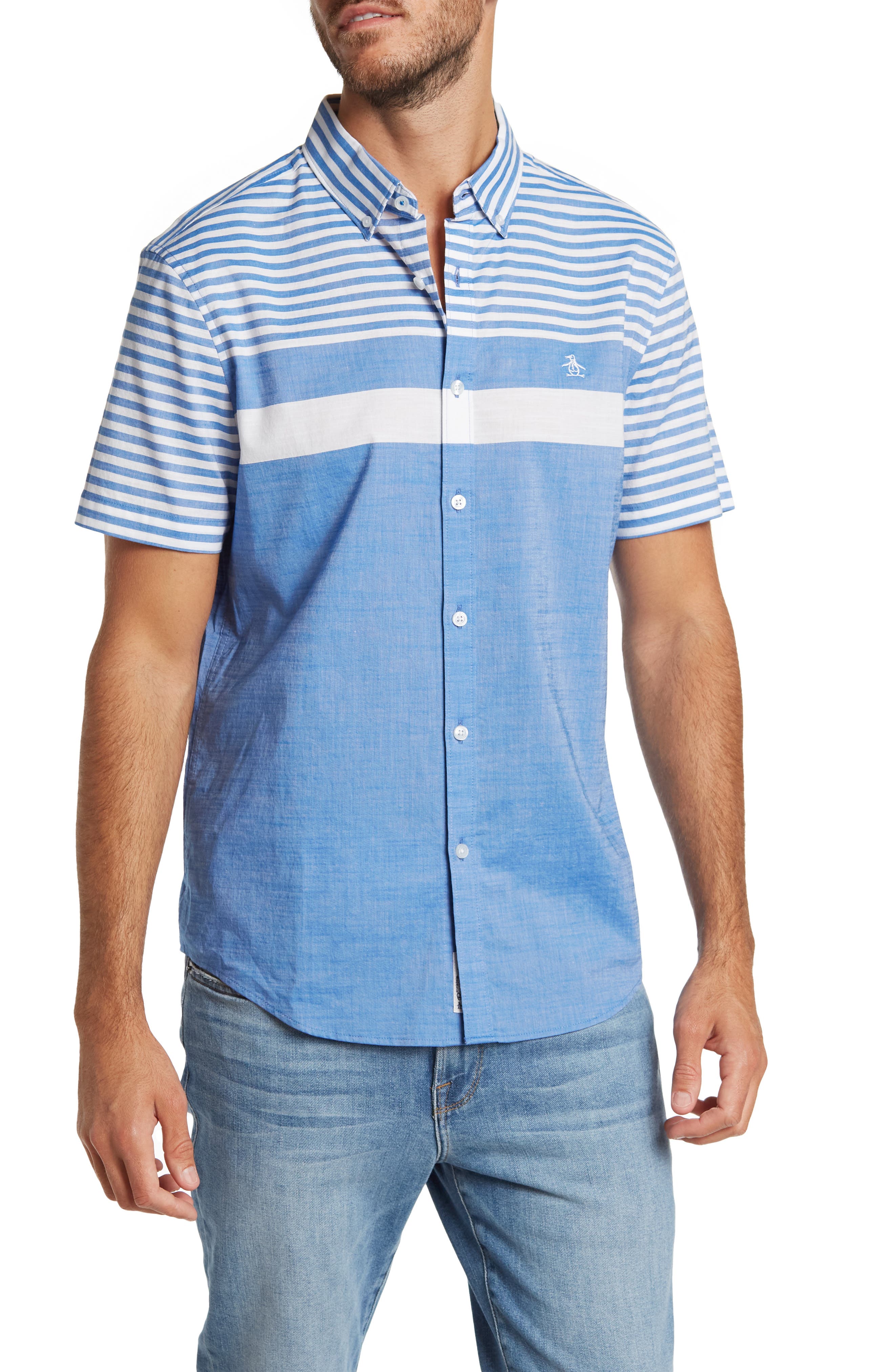 penguin button up