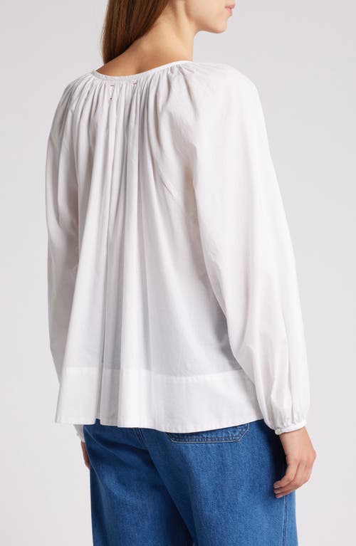 XIRENA XÍRENA HARRIS SOLID COTTON PEASANT TOP 