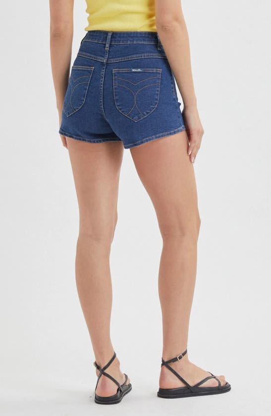 Shop Rolla's Dusters High Waist Denim Shorts In Billie Blue