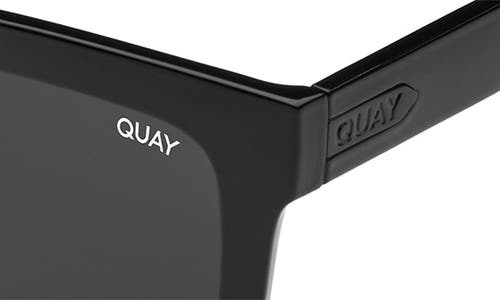 Shop Quay Icy 52mm Square Polarized Sunglasses In Black/black Polarized