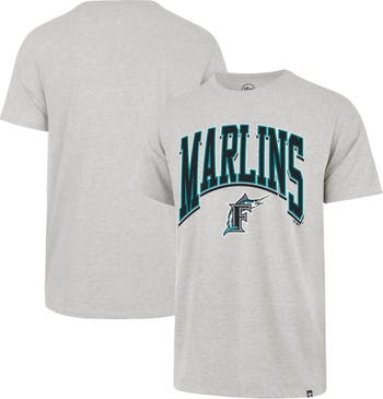 Men's '47 Gray Miami Marlins Walk Tall Franklin T-Shirt Size: Small