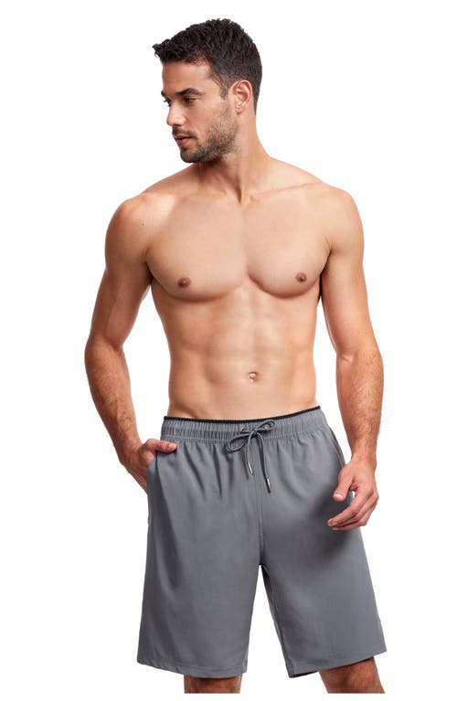 Gottex Men Beach Vibe 9" Swim Shorts In Grey Black