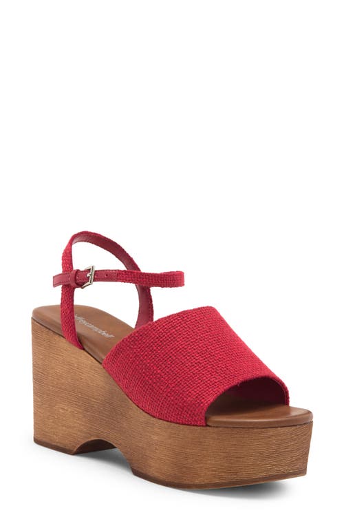 Shop Jeffrey Campbell On Deck Platform Sandal In Red