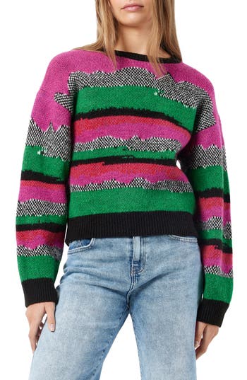 Noisy May Melisa Striped Sweater In Multi
