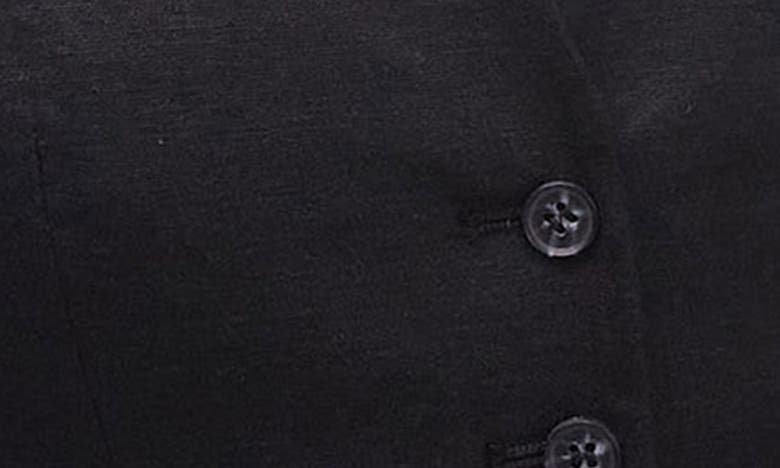 Shop Topshop Linen Blend Vest In Black