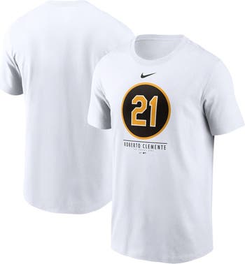 Nike Men's Nike Roberto Clemente White Pittsburgh Pirates The Great One  Commemorative T-Shirt