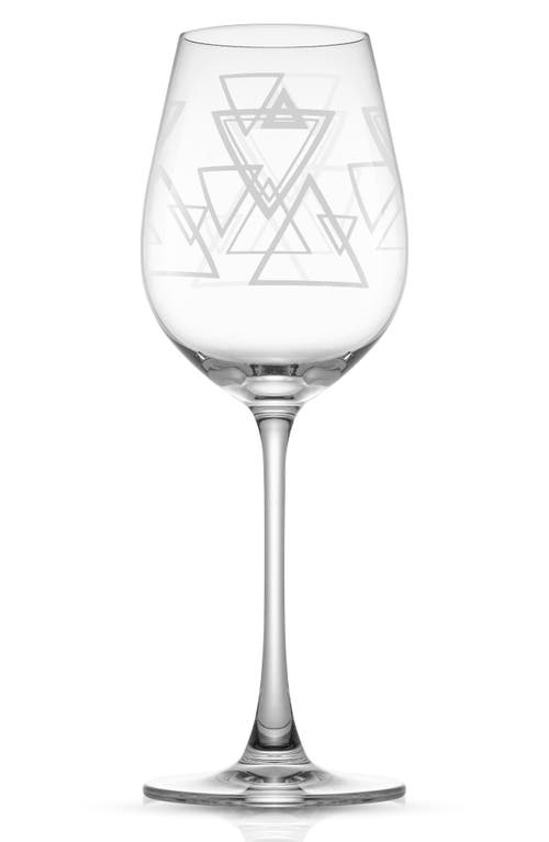 Joyjolt Geo Set Of 4 Red Wine Glasses In Clear