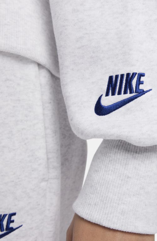 Shop Nike Sportswear Oversize Fleece Sweatshirt In Birch Heather/sail