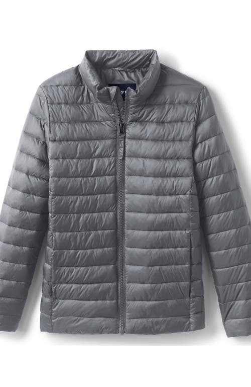 Shop Lands' End School Uniform Kids Thermoplume Jacket In Arctic Gray