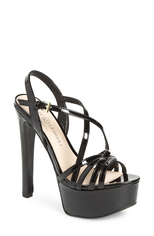 Teaser2 Platform Sandal in Black Patent