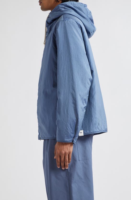 Shop Jil Sander Padded Hooded Jacket In 425-ocean