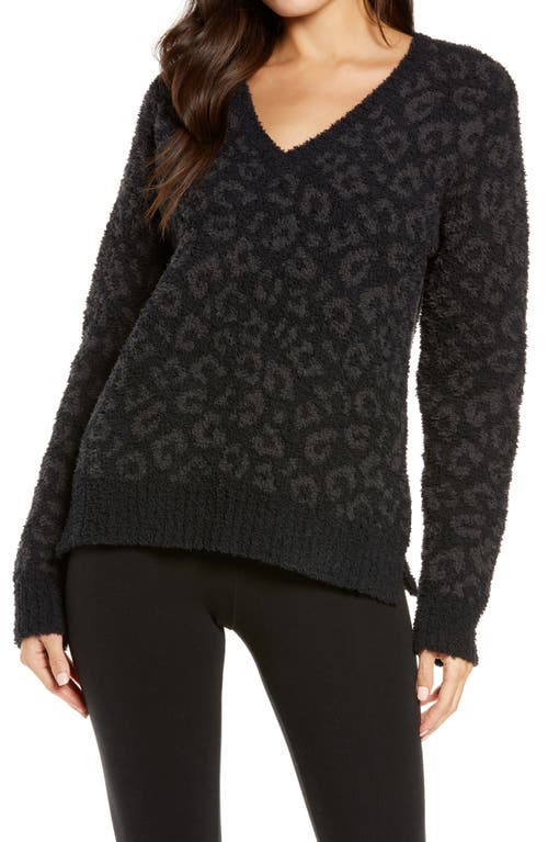 UGG(R) UGG Cecilia V-Neck Sweater in Black Leopard