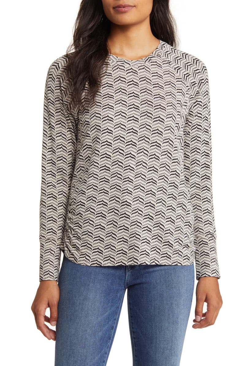 Hatley Chantel Long Sleeve Ruched T-Shirt, Main, color,