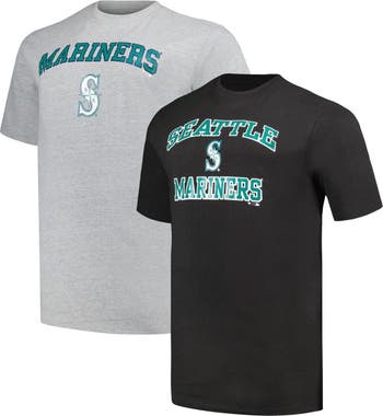 Men's Profile Black/Heather Gray Seattle Mariners Big & Tall T-Shirt Combo  Pack