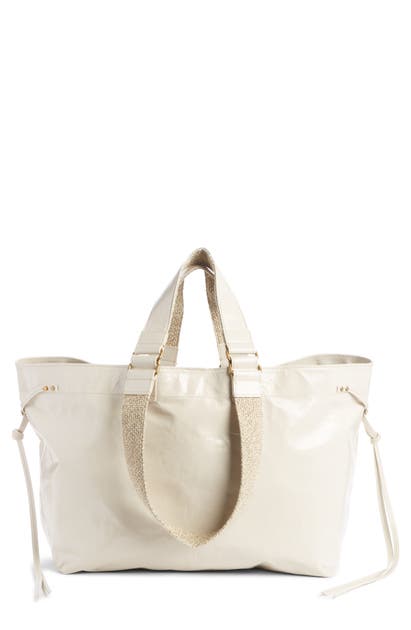 Isabel Marant New Wardy Leather Tote In Ecru