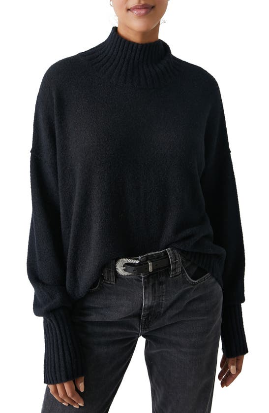 Shop Free People Vancouver Mock Neck Sweater In Black