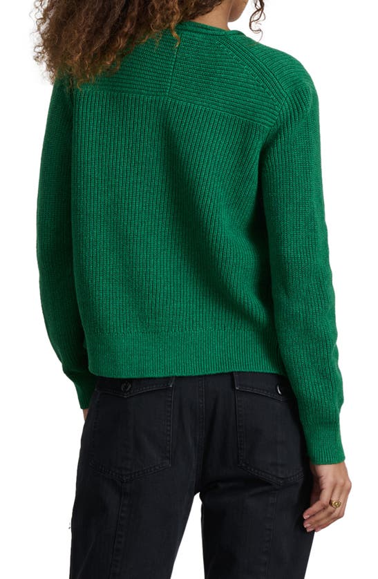 Alex Mill Chunky Cotton Cardigan In Verdant Green
