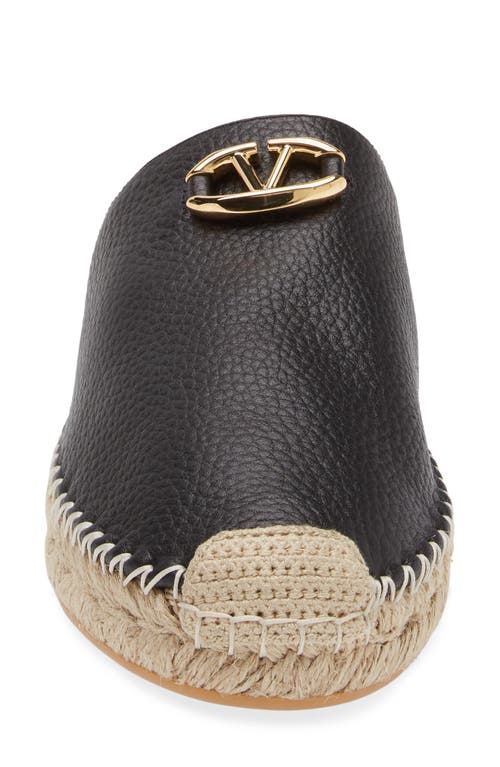 Shop Valentino Garavani Vlogo Bold Espadrille Mule In Nero