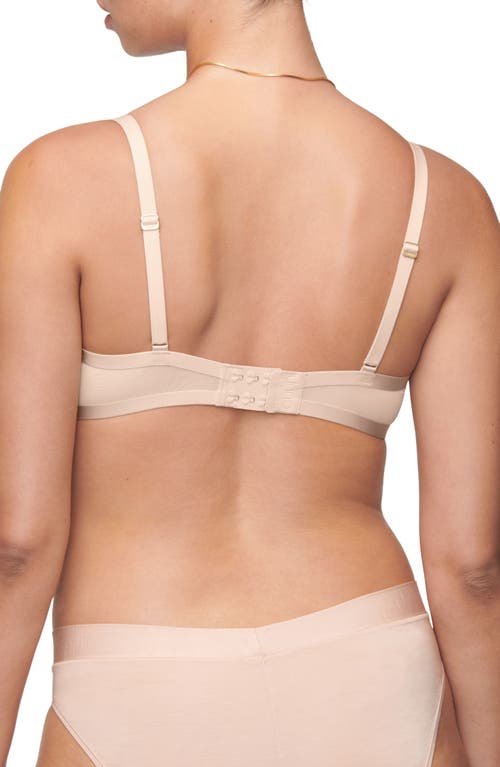 Cuup The Plunge Mesh Bra In Sand