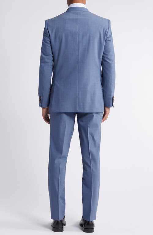 Shop Ted Baker London Jay Slim Fit Light Blue Mélange Stretch Wool Suit